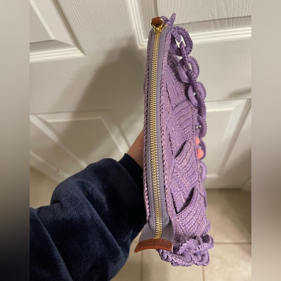 Sezane Isabelle Raffia Bag. Lilac. Excellent condition. Comes with bag. - Picture 8 of 8